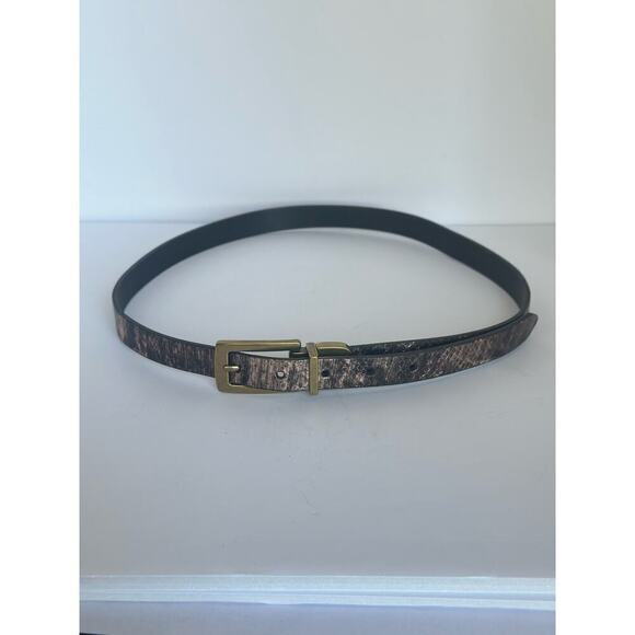 Coldwater Creek Leather Belt Animal Print Womens Size 34 - Picture 9 of 9